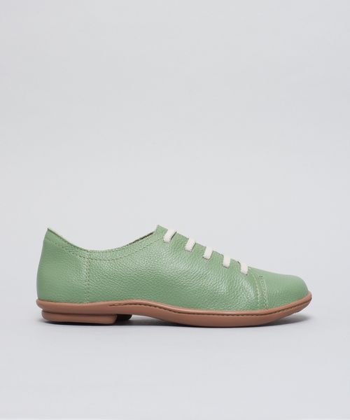 Tenis Couro Comfort Ellen - Pistache