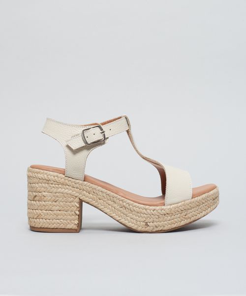 Meia Pata Couro Sue - Offwhite