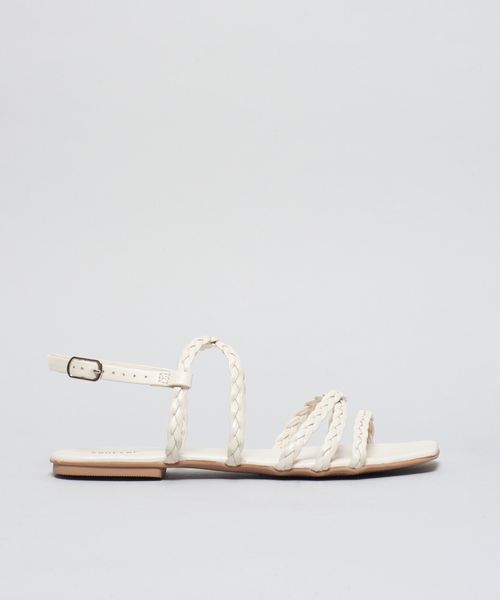 Rasteira Basica Trancinha Soft - Offwhite