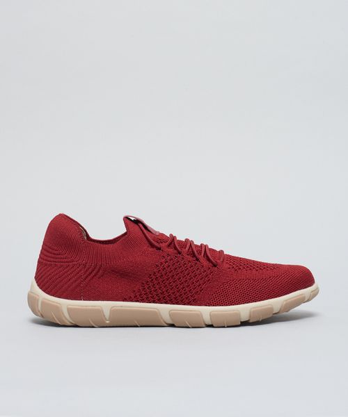 Tenis Knit Frances - Vermelho