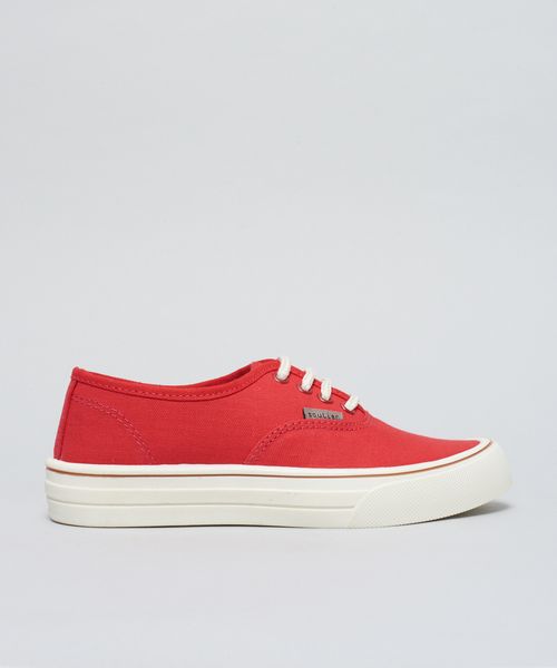 Tenis Lona Basico Casual - Vermelho