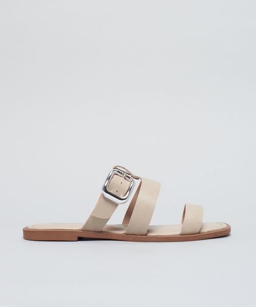 Rasteira Basica Soft Fivela - Aveia