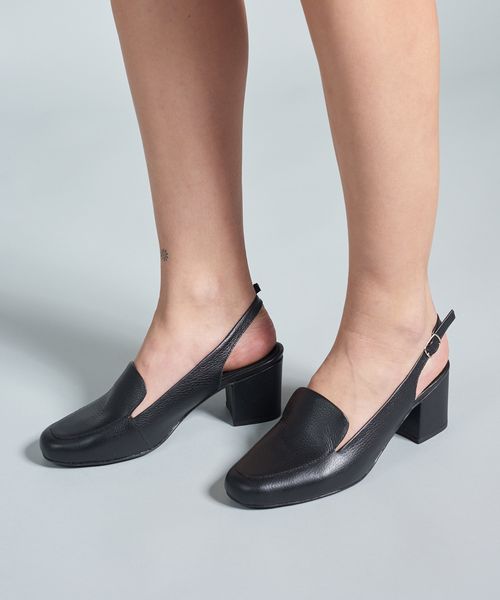 Scarpin Couro Antonia - Preto