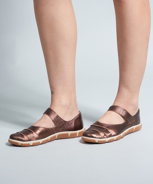 Sapatilha Frances Couro Isabel - Bronze