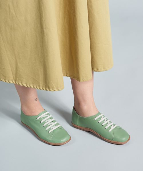 Tenis Couro Comfort Ellen - Pistache