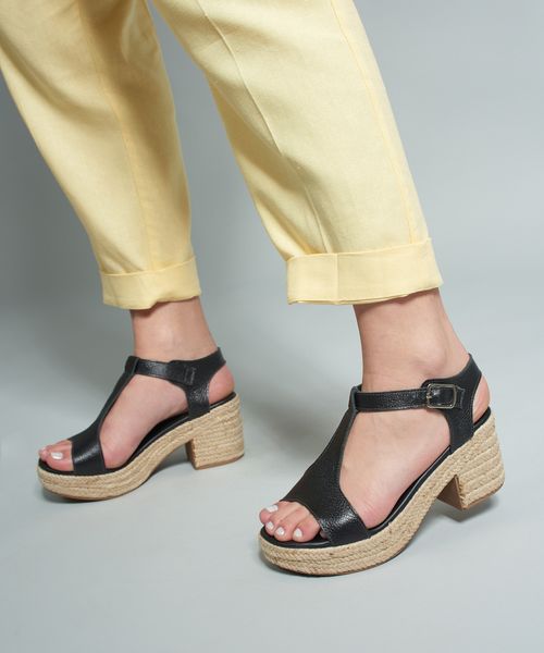 Meia Pata Couro Sue - Preto