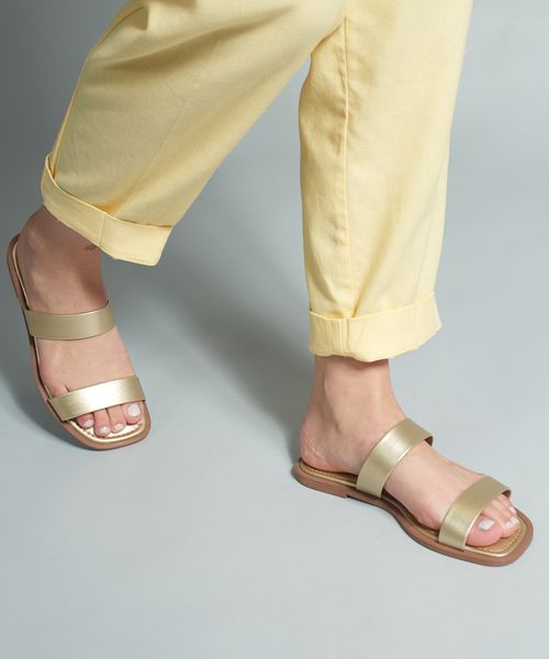 Rasteira Basica Soft Gabi - Prata Velho