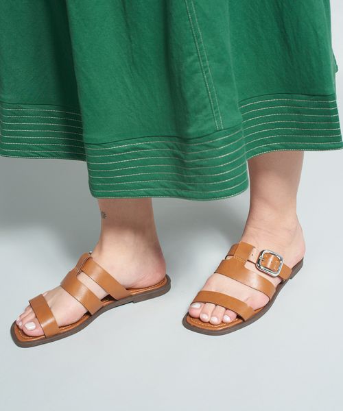 Rasteira Basica Soft Fivela - Caramelo