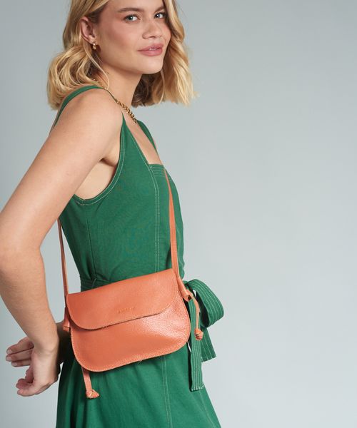 Bolsa p Couro Mia - Ocre