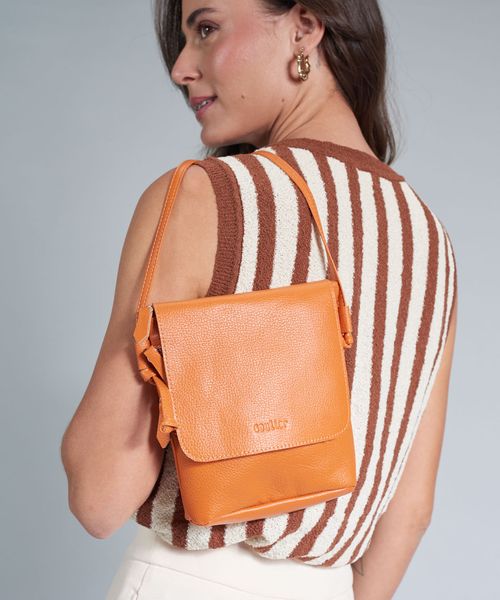 Bolsinha Duo Zip - Tangerina