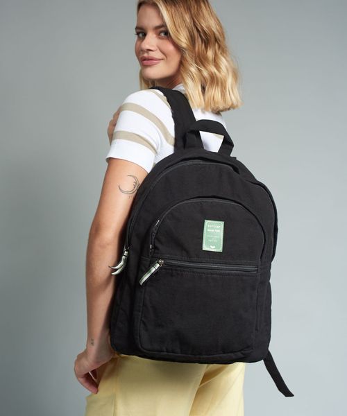 Mochila Lona Luisa - Preto