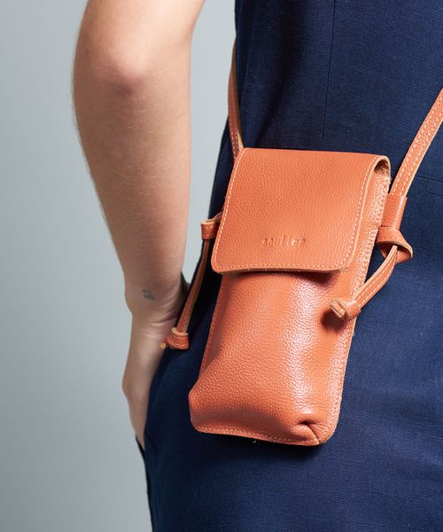 Bolsa p Couro Beatriz - Ocre