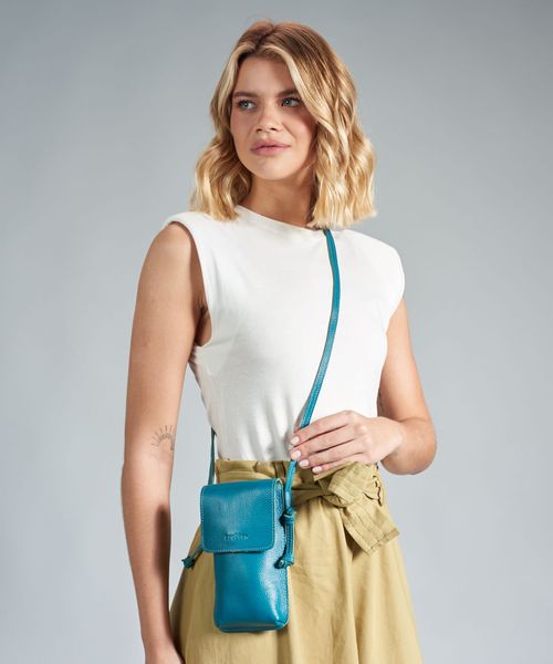 Bolsa p Couro Beatriz - Petroleo