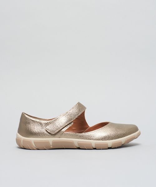 Sapatilha Frances Couro Vivian - Prata Velho