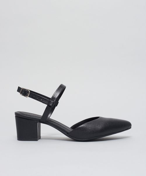 Scarpin Couro Antonela - Preto