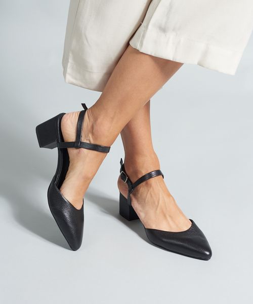 Scarpin Couro Antonela - Preto