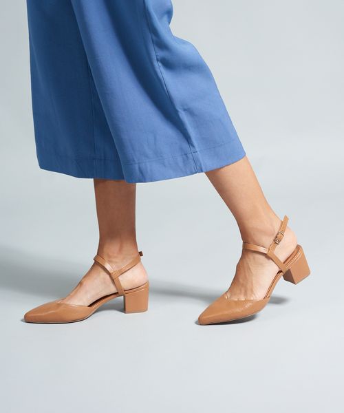 Scarpin Couro Antonela - Caramelo