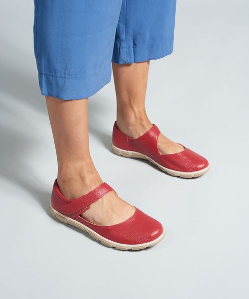 Sapatilha Frances Couro Vivian - Vermelho