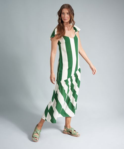 Rasteira Couro Tratorada Debora - Pistache