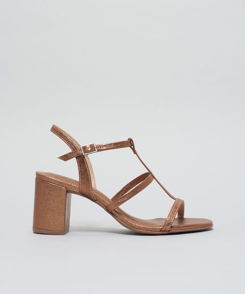 Sandalia Soft Salto Festa - Bronze