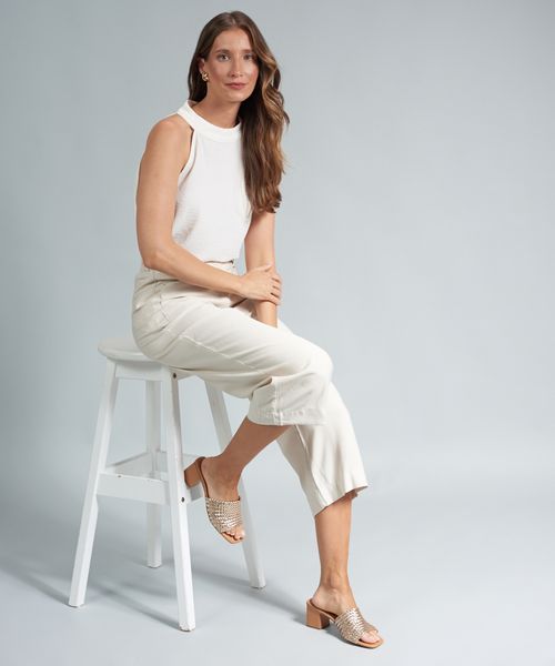 Sandalia Media Tresse Grazi - Prata Velho