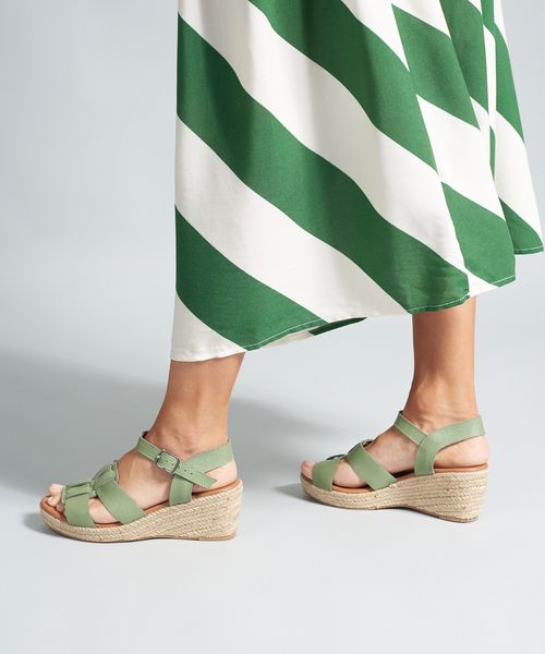 Anabela Couro Pescador Duo - Pistache