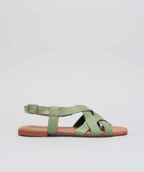 Rasteira Basica Tiras Duo - Pistache