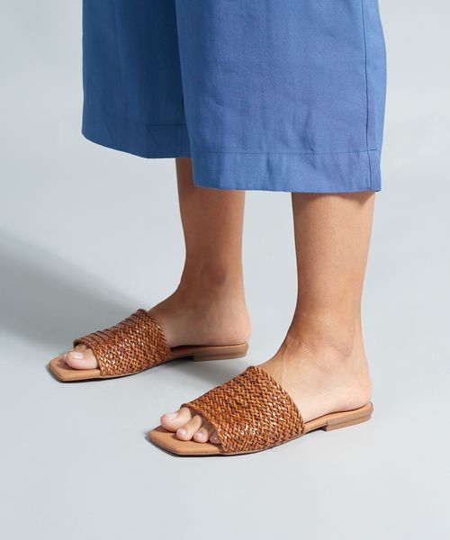 Rasteira Tresse Basica Soul - Caramelo