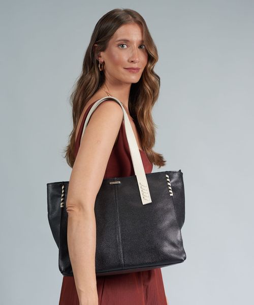 Bolsa Grande Detalhes - Preto