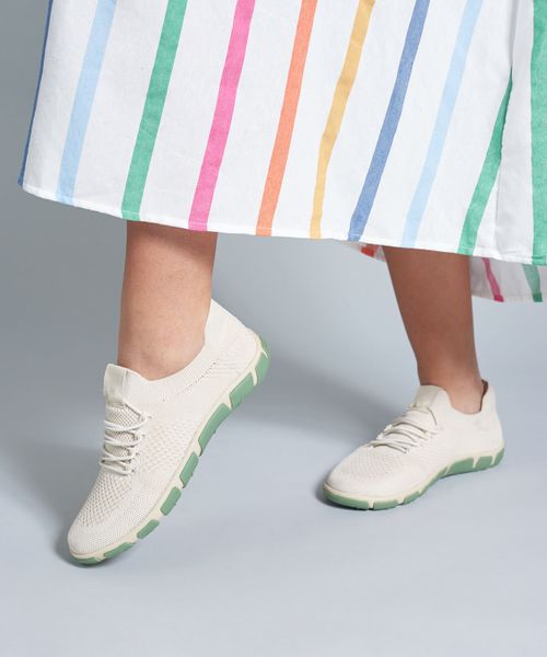 Tenis Knit Frances - Off White/Pistache