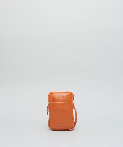 Bolsa p Couro Alcas - Tangerina