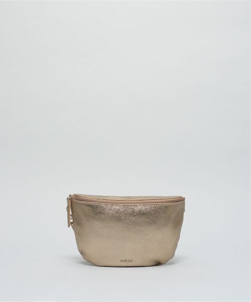 Bolsa p Couro Cadarco Listra - Prata Velho