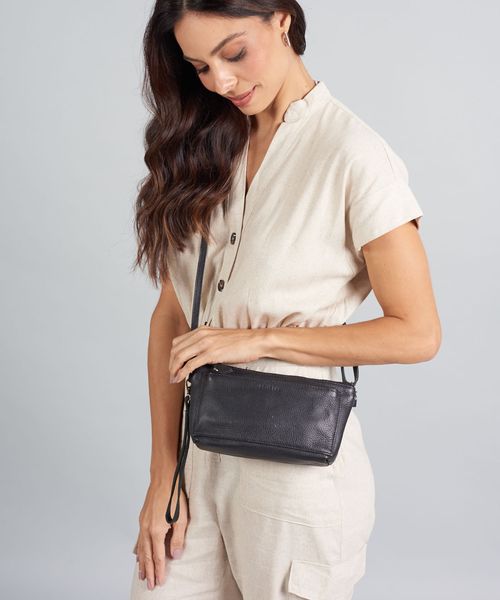 Bolsa p Couro Cecilia - Preto