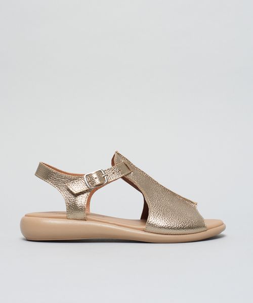 Rasteira Couro Patricia - Prata Velho