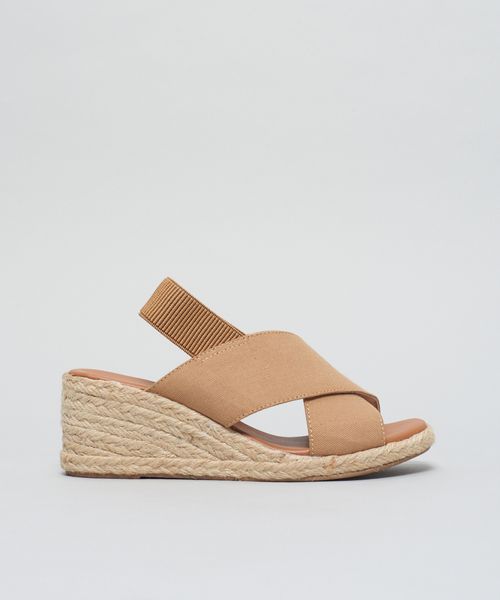 Anabela Lona Tiras Cruzadas - Caramelo