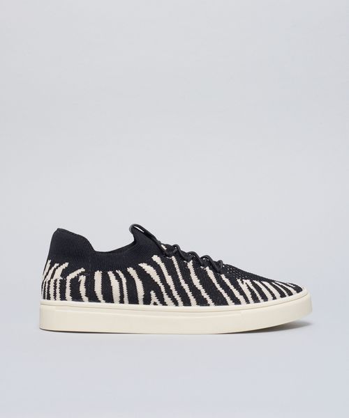 Tenis Basico Knit Zebra - Zebra