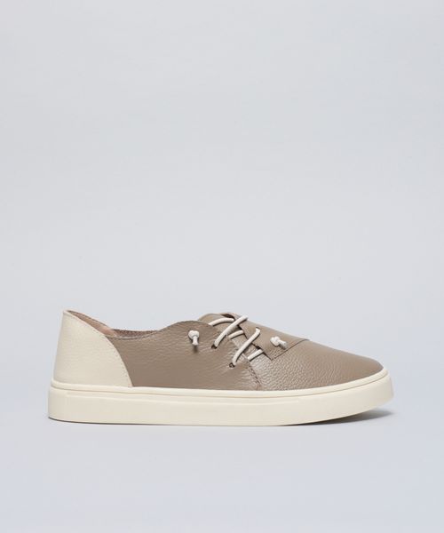 Tenis Couro Antonia - Cinza