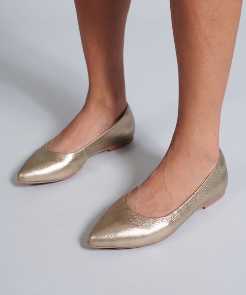 Sapatilha Bico Fino Antonia - Prata Velho