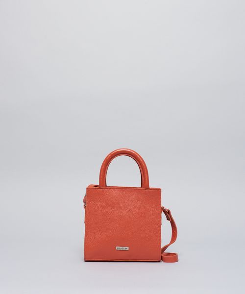 Bolsa p Couro Estruturada - Paprica