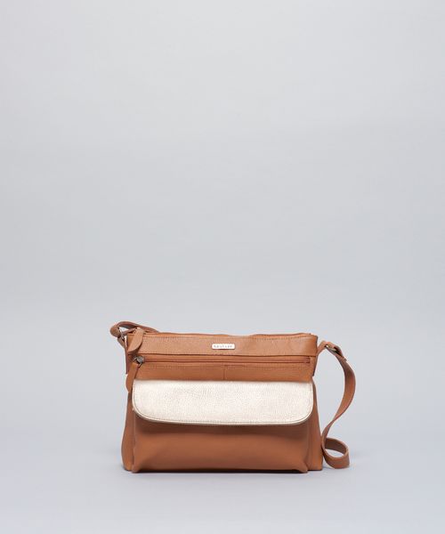 Bolsa m Couro Lia - Caramelo