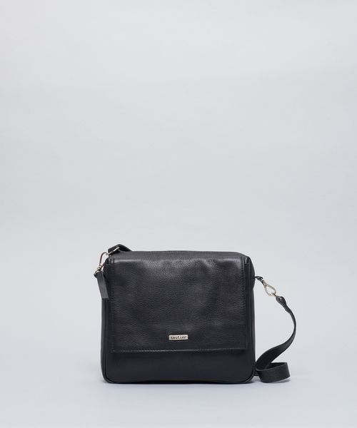 Bolsa m Couro Cadarco Duo - Preto