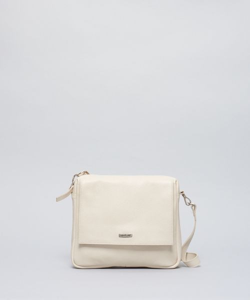 Bolsa m Couro Cadarco Duo - Offwhite