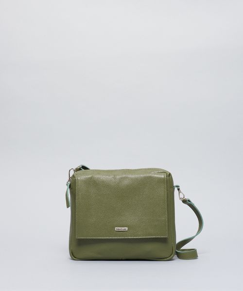 Bolsa m Couro Cadarco Duo - Oliva