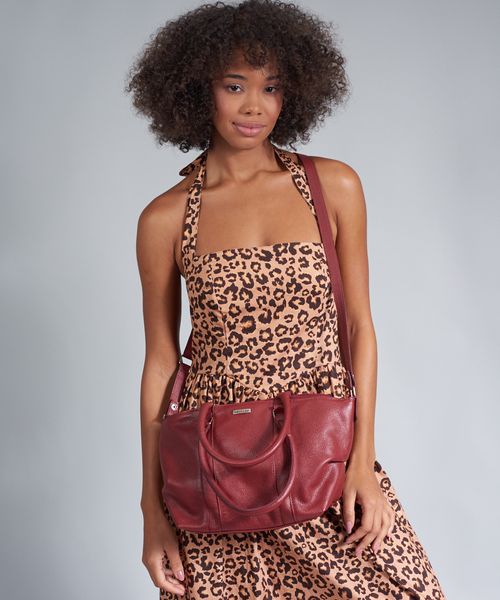 Bolsa m Couro Margo - Merlot