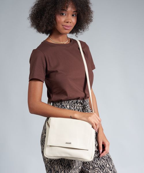 Bolsa m Couro Cadarco Duo - Offwhite
