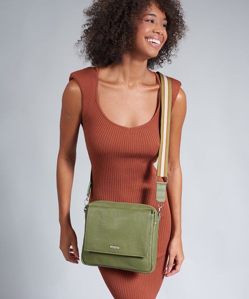 Bolsa m Couro Cadarco Duo - Oliva