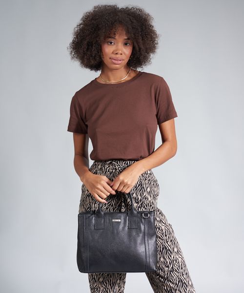 Bolsa g Couro Tereza - Preto