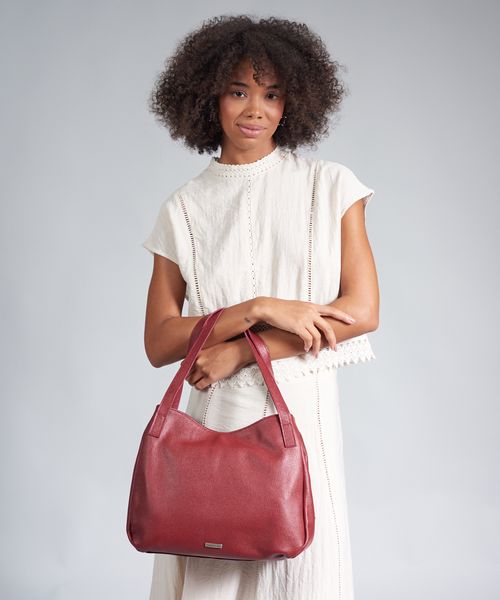 Bolsa g Couro Manoela - Merlot