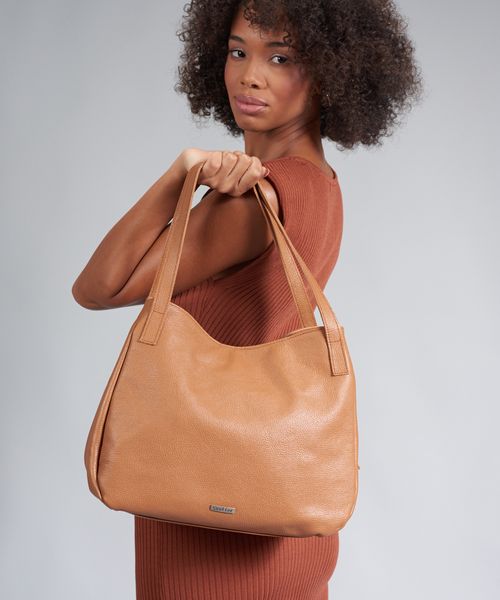 Bolsa g Couro Manoela - Caramelo