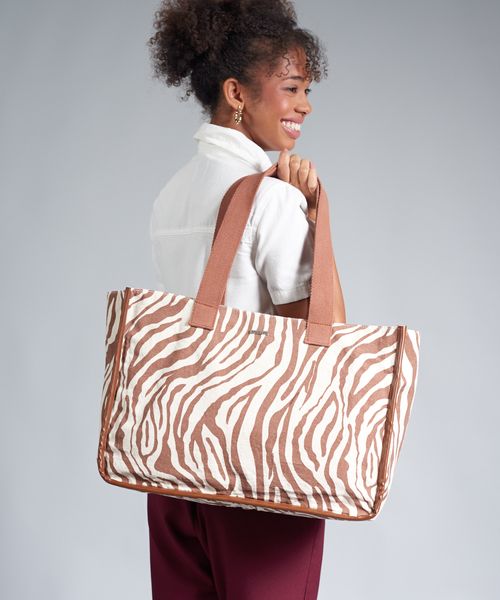 Bolsa g Lona Zebra - Terra